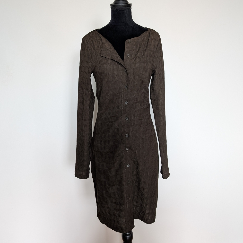 Brown Frank And Oak Shirt Dress Size S
